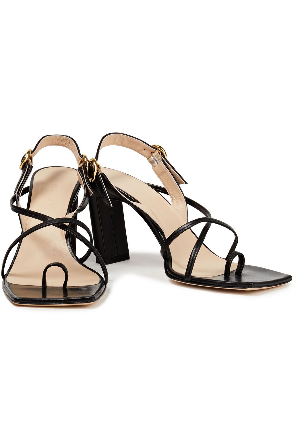 WANDLER Elza leather slingback sandals
