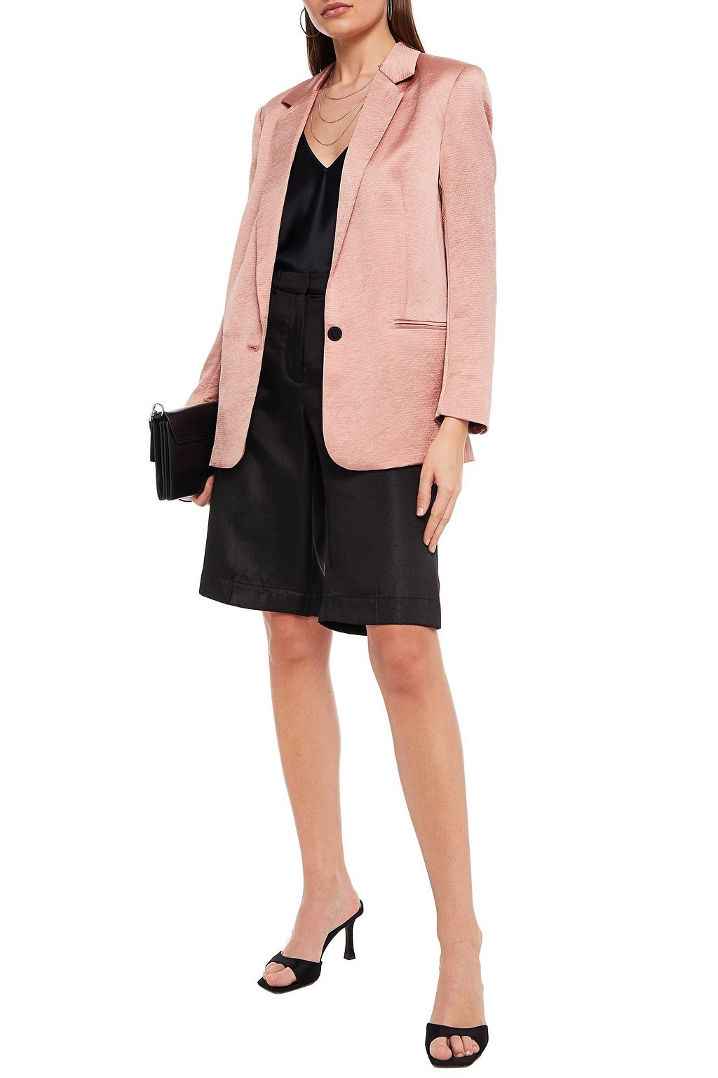 BA&SH Hammered-satin blazer
