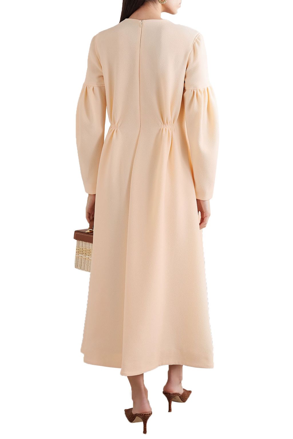 EMILIA WICKSTEAD Cerise cloqué midi dress