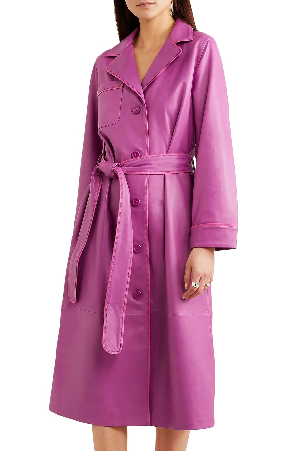 STAND STUDIO Leather trench coat