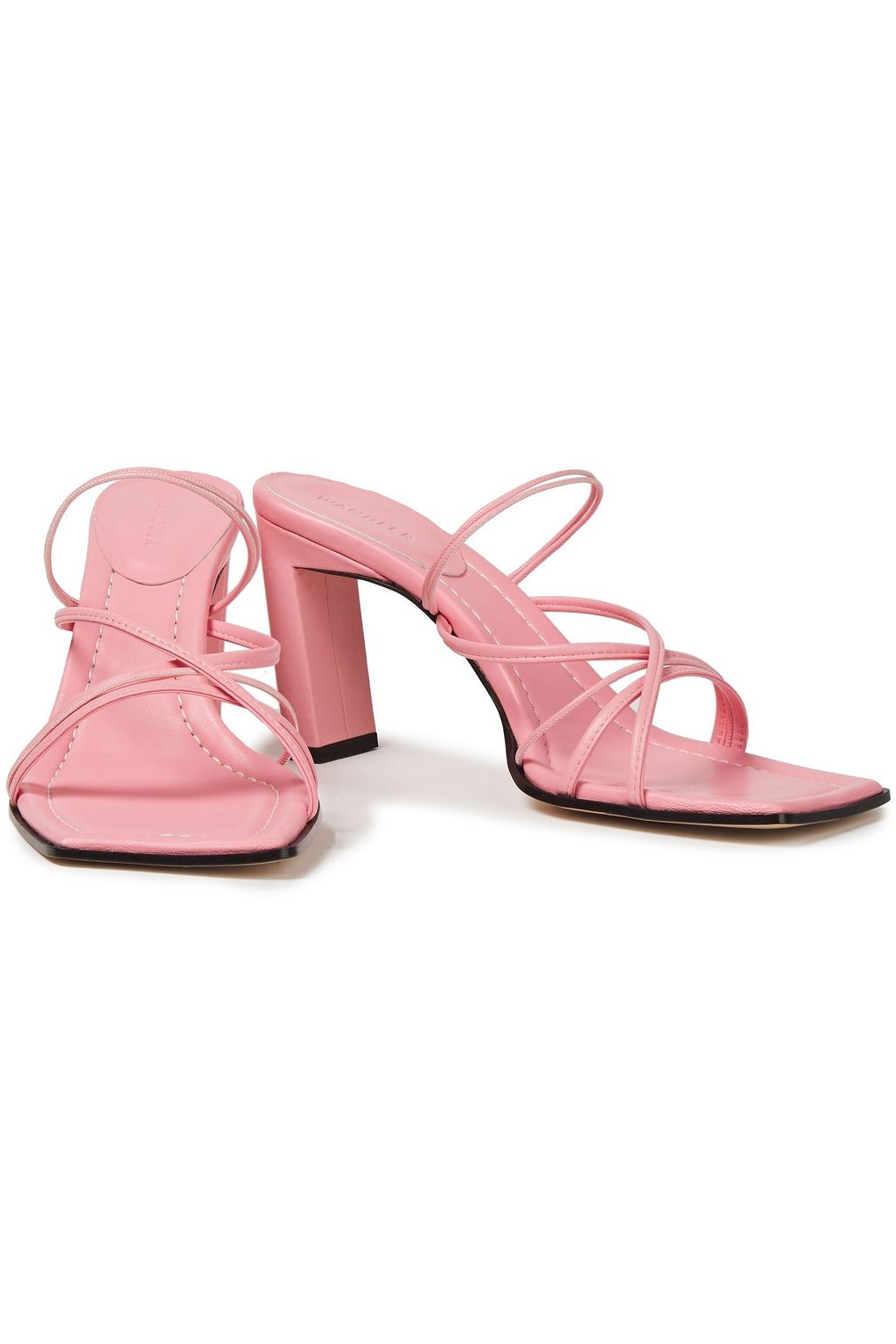 WANDLER Joanna two-tone leather mules