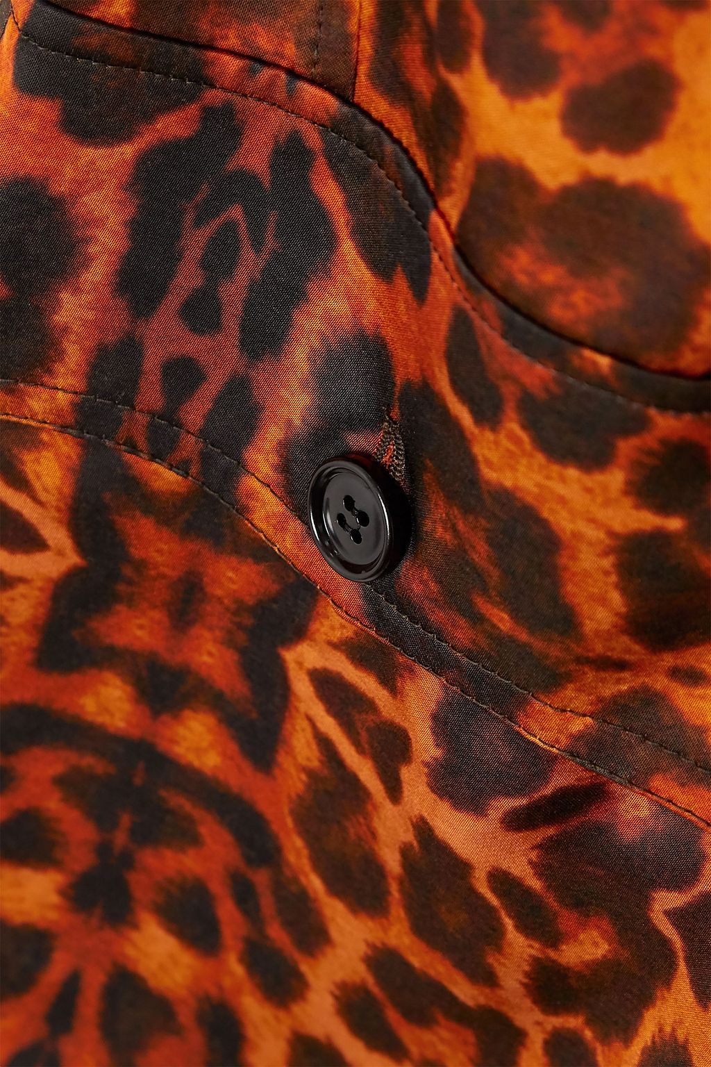 DRIES VAN NOTEN Leopard-print satin cargo pants