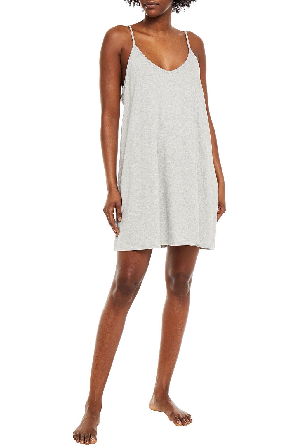NATURAL SKIN Mélange organic cotton-jersey nightdress