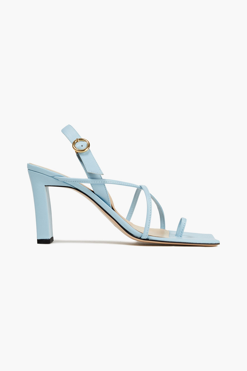 Wandler Woman Elza Leather Slingback Sandals Sky Blue Size 40
