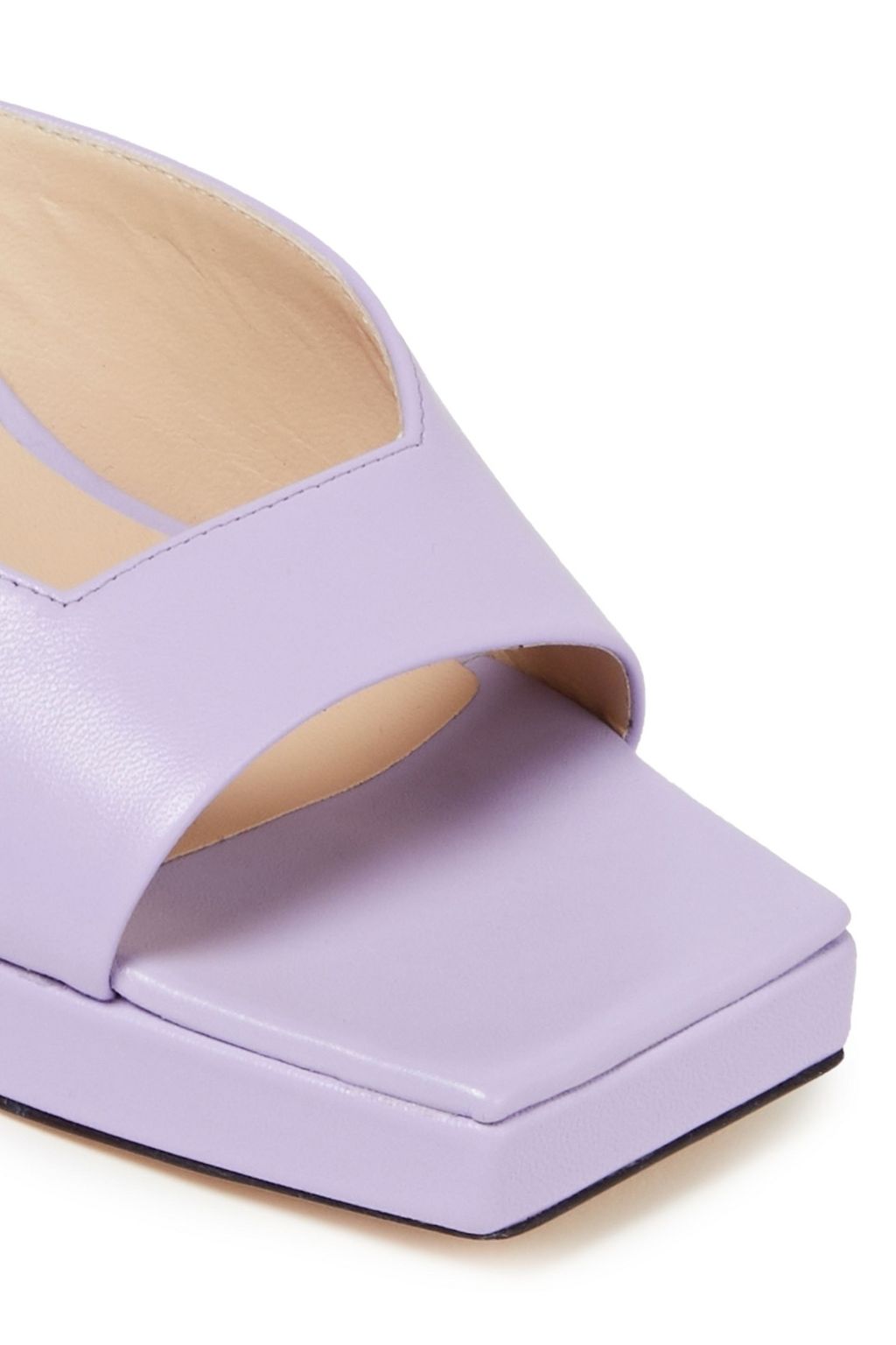 WANDLER Isa leather platform mules