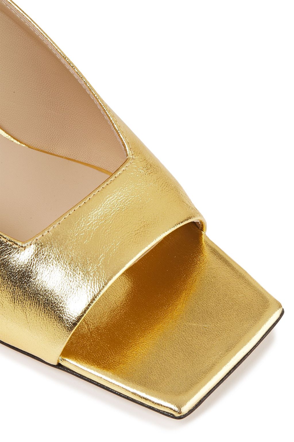 WANDLER Isa metallic leather mules