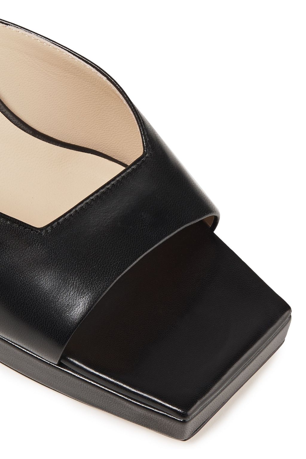 WANDLER Isa leather platform mules