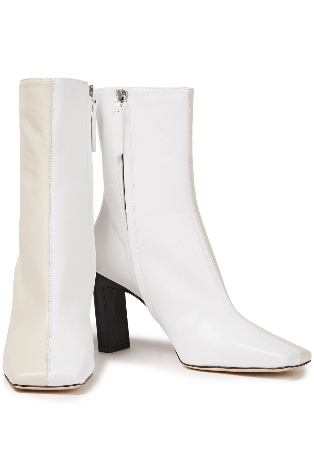 WANDLER Isa crinkled patent-leather ankle boots