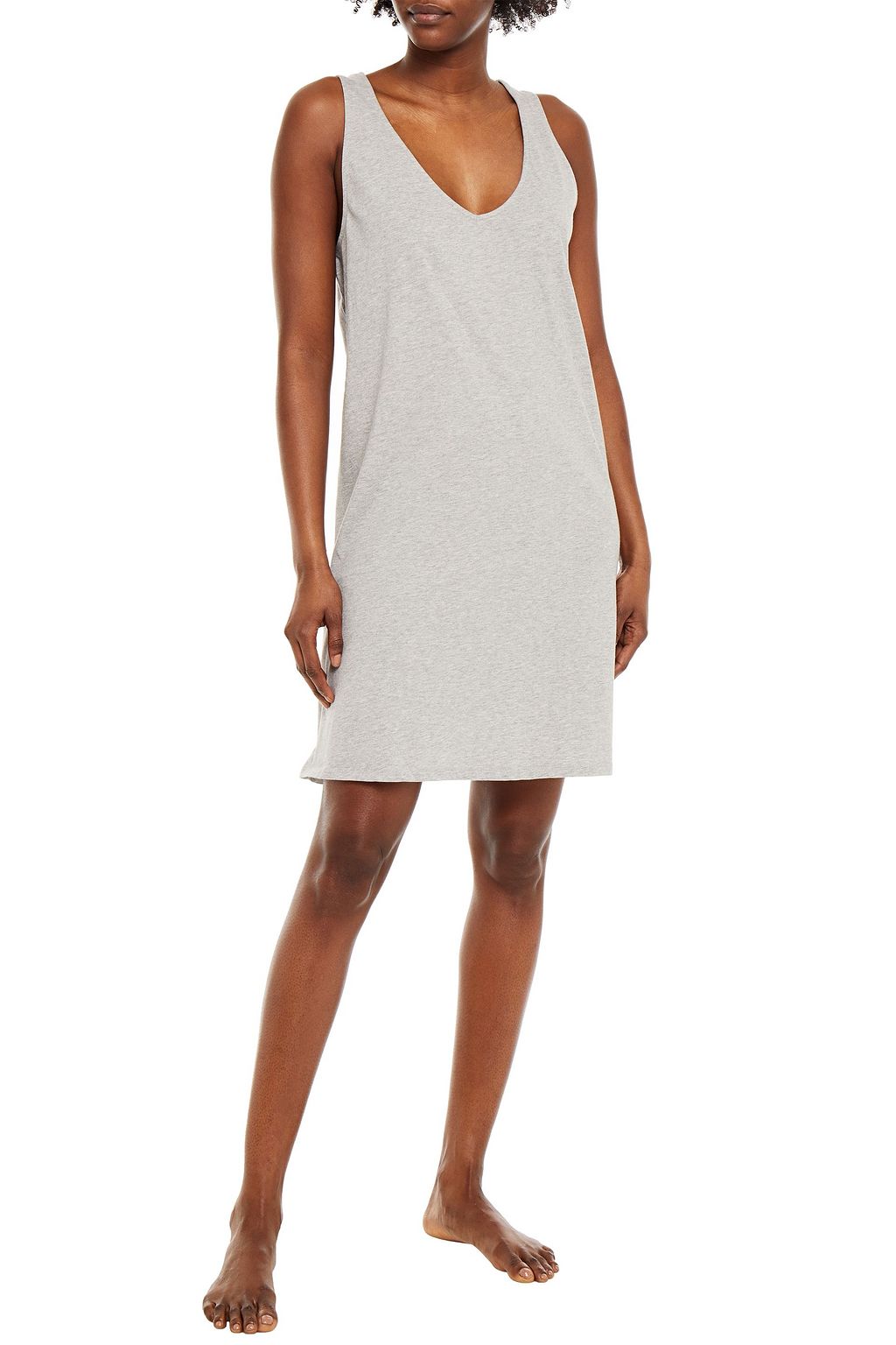 NATURAL SKIN Mélange organic cotton-jersey nightdress