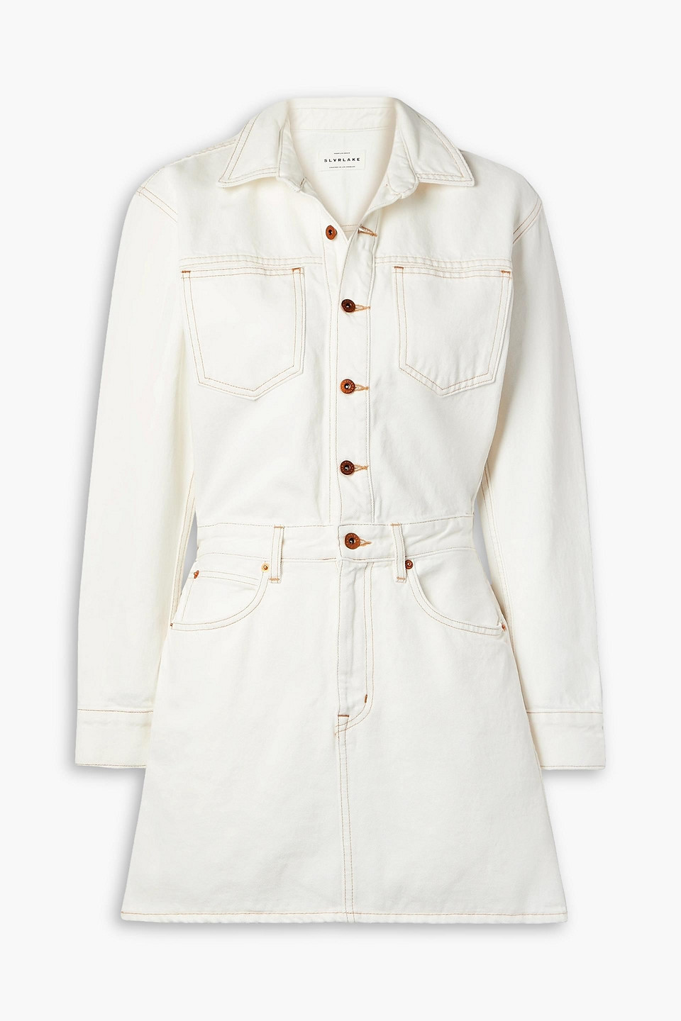 SLVRLAKE DENIM MINI SHIRT DRESS 3074457345636610151
