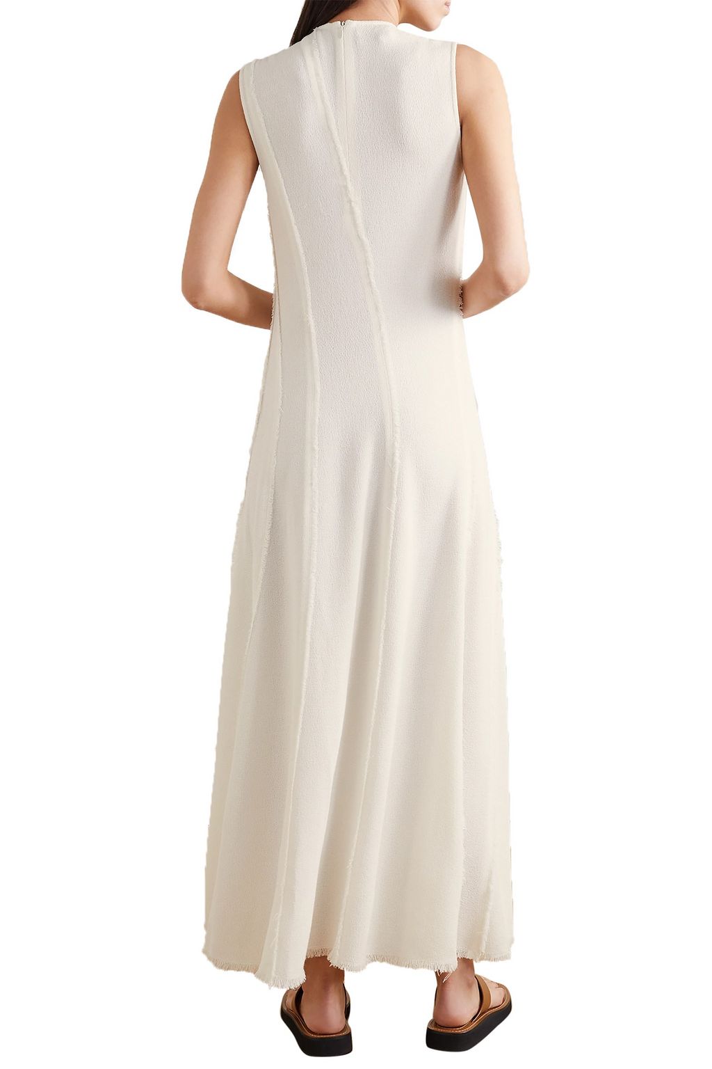 CO Frayed crepe maxi dress