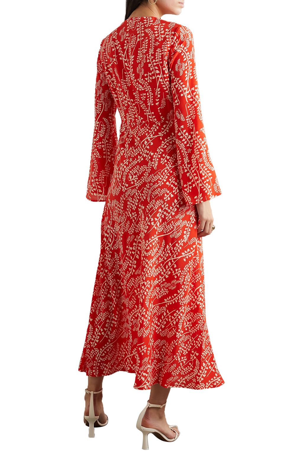 RIXO Sonja printed crepe midi dress