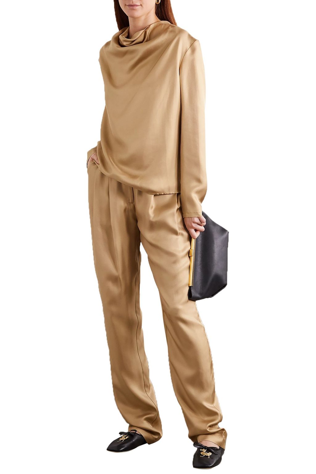 TOVE Remi silk-twill tapered pants