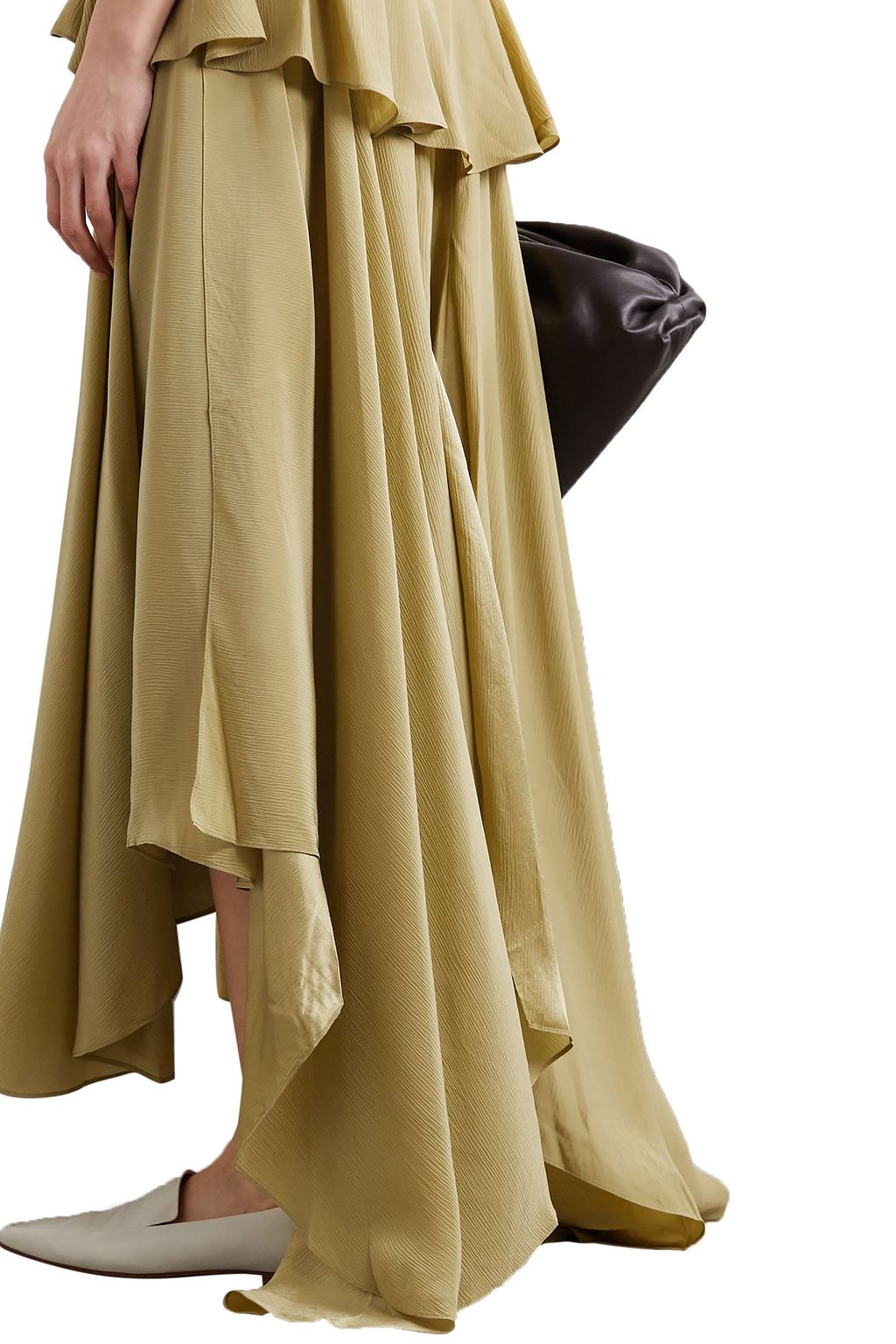 TOVE Arbor asymmetric silk-crepon maxi skirt