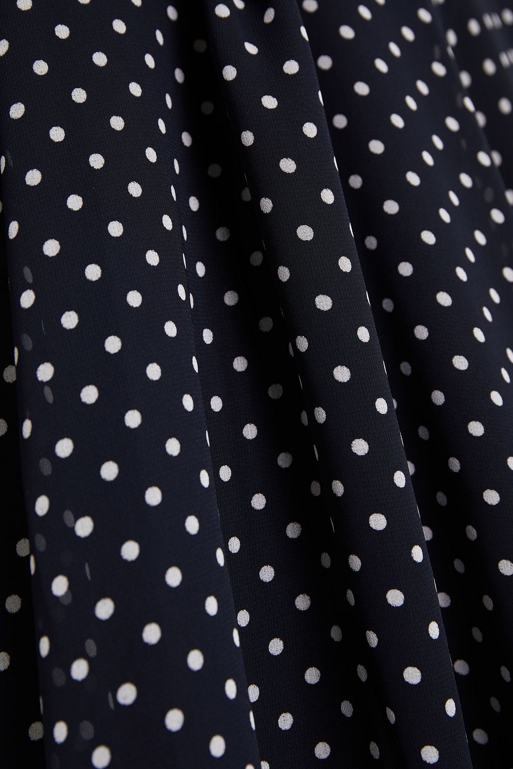 CLU Coated polka-dot georgette dress