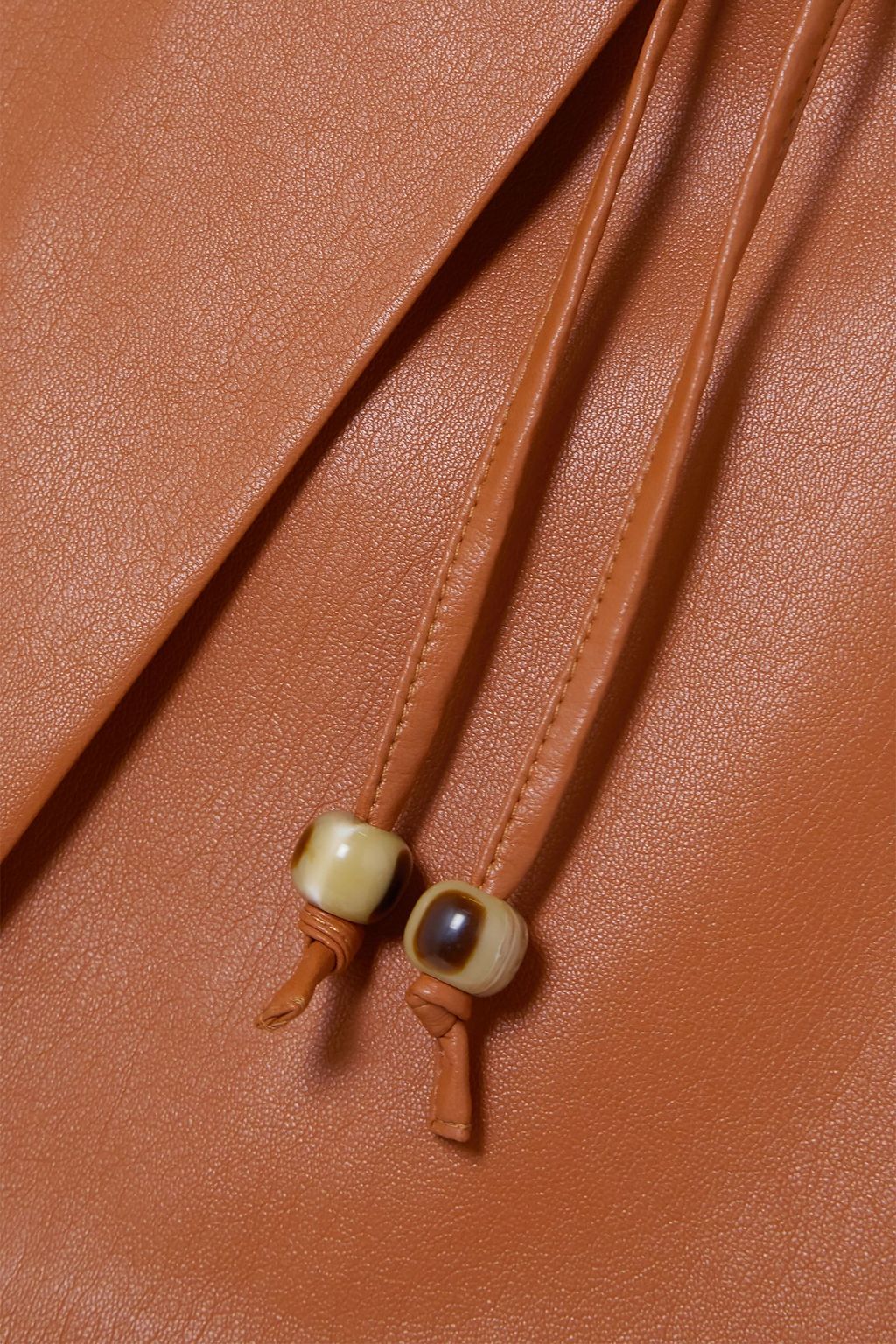 NANUSHKA Sekoya vegan leather wrap mini skirt