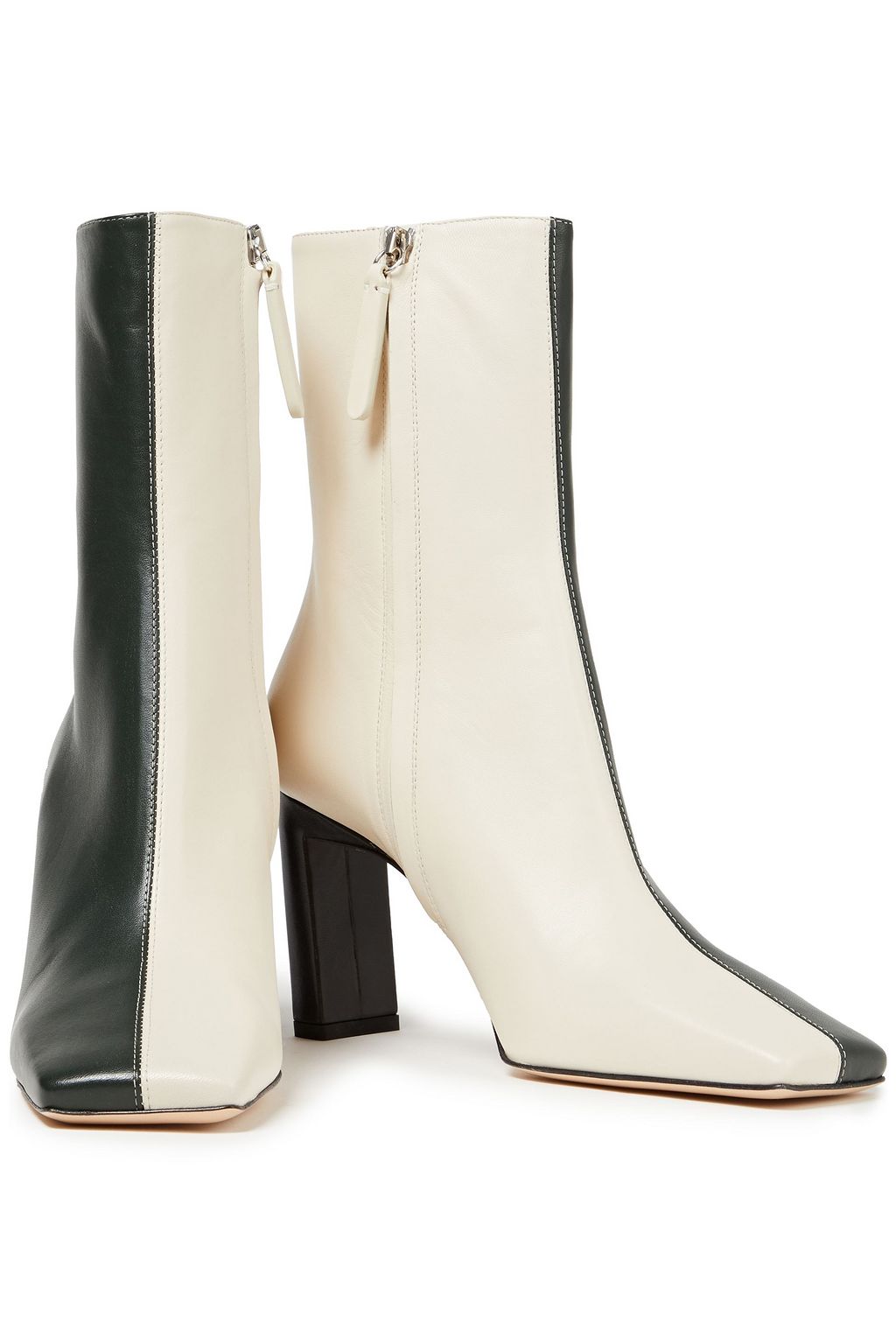 WANDLER Isa crinkled patent-leather ankle boots