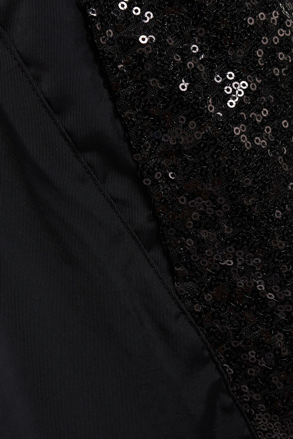 CLU Sequined mesh-paneled twill shorts