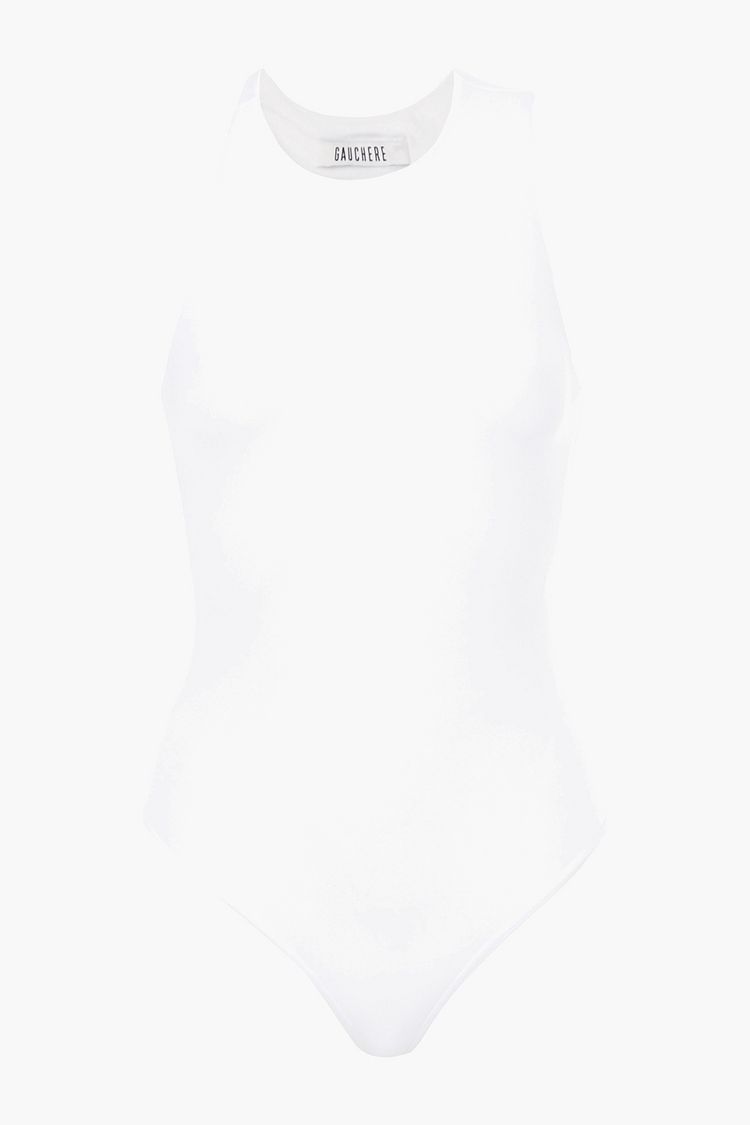 Off-white Presly asymmetric open-back stretch-jersey bodysuit | Sale up ...