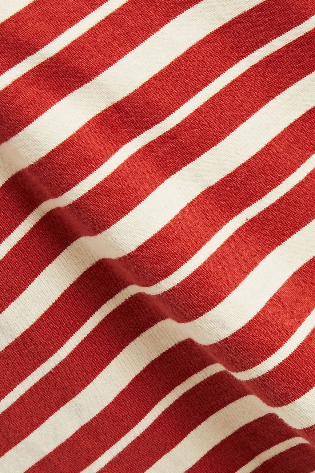 VERONICA BEARD McKinley poplin-trimmed striped cotton-jersey polo shirt