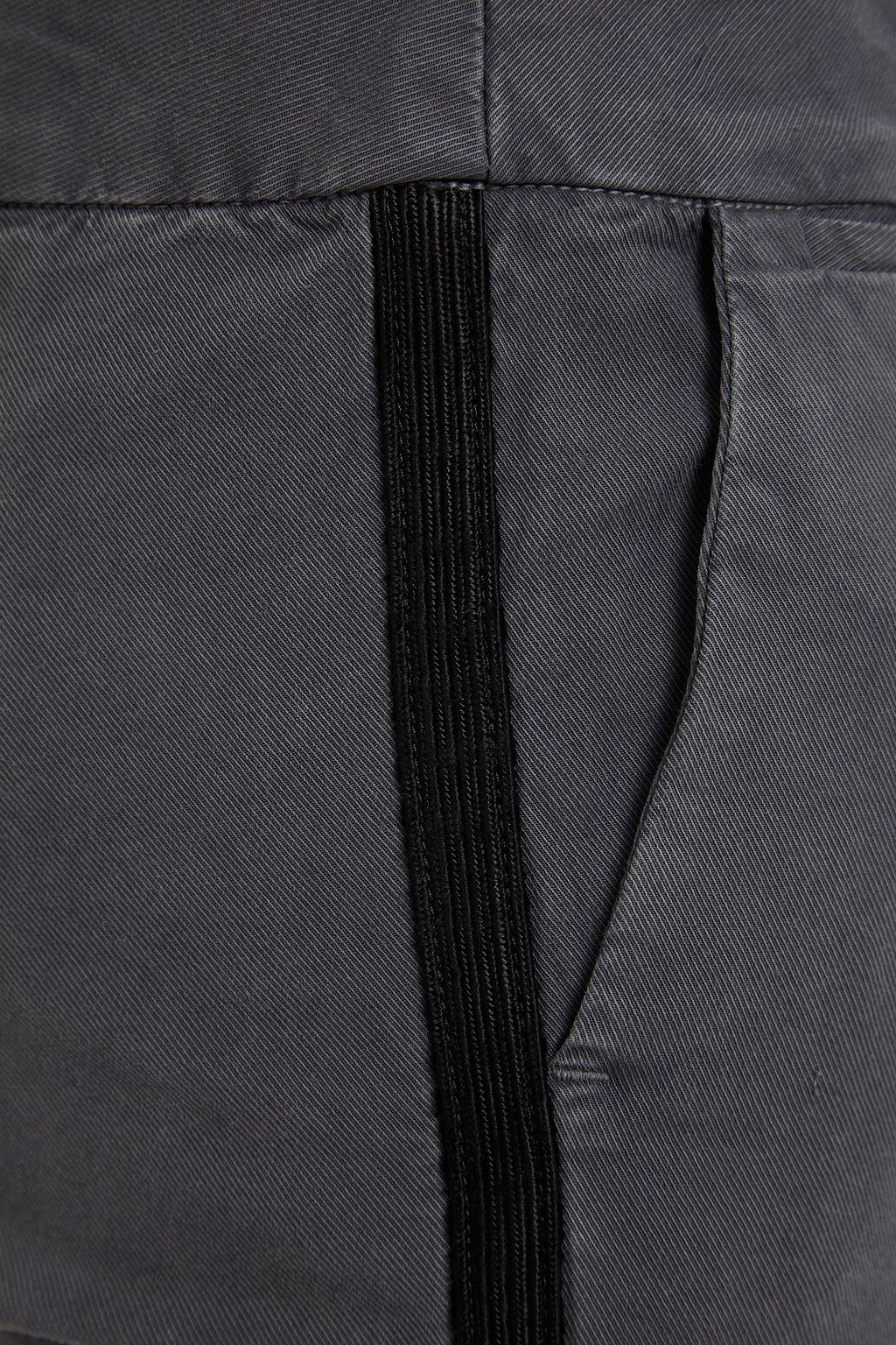 NILI LOTAN Cropped stretch-cotton twill slim-leg pants