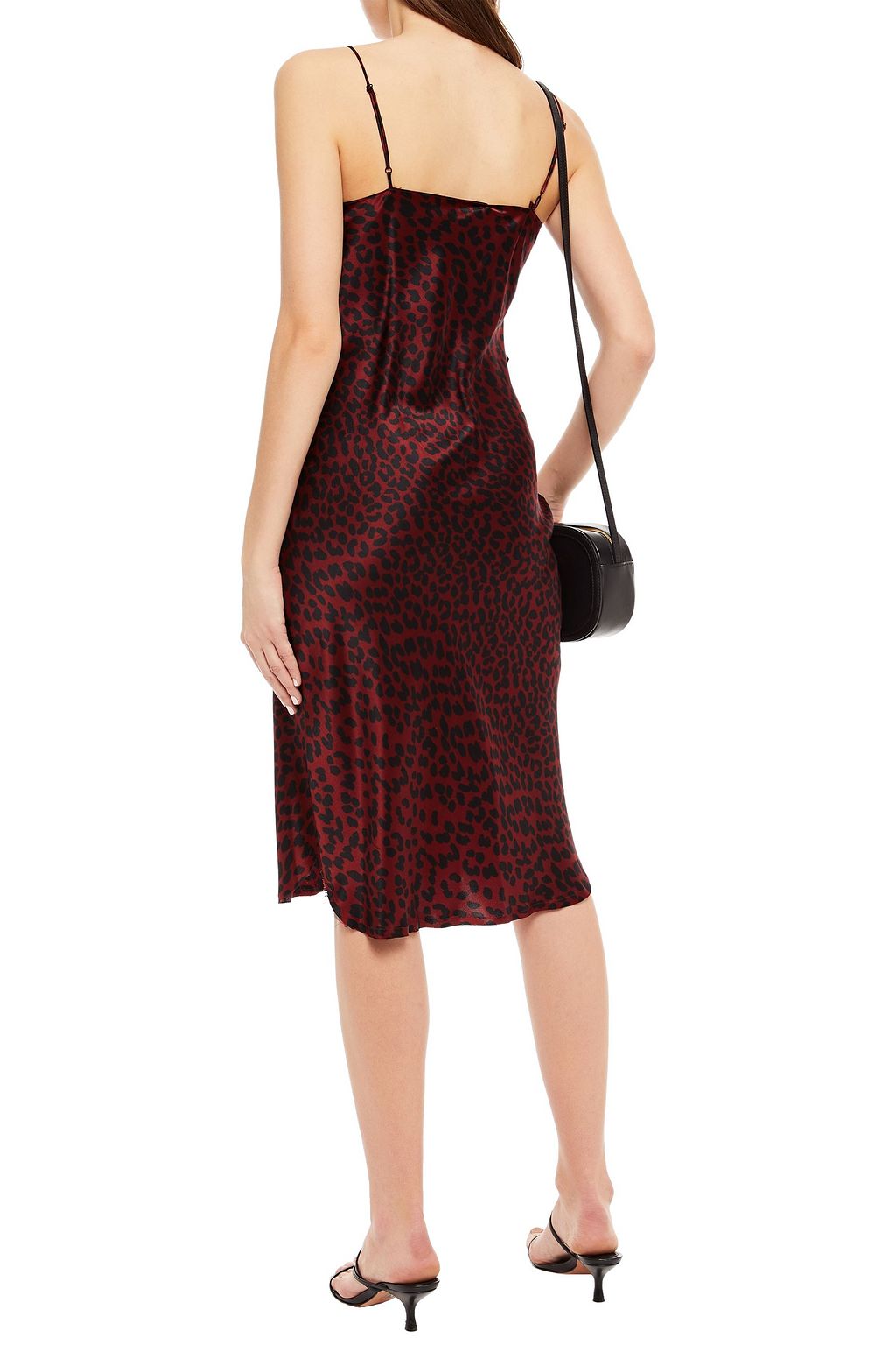 NILI LOTAN Snake-print silk-charmeuse slip dress