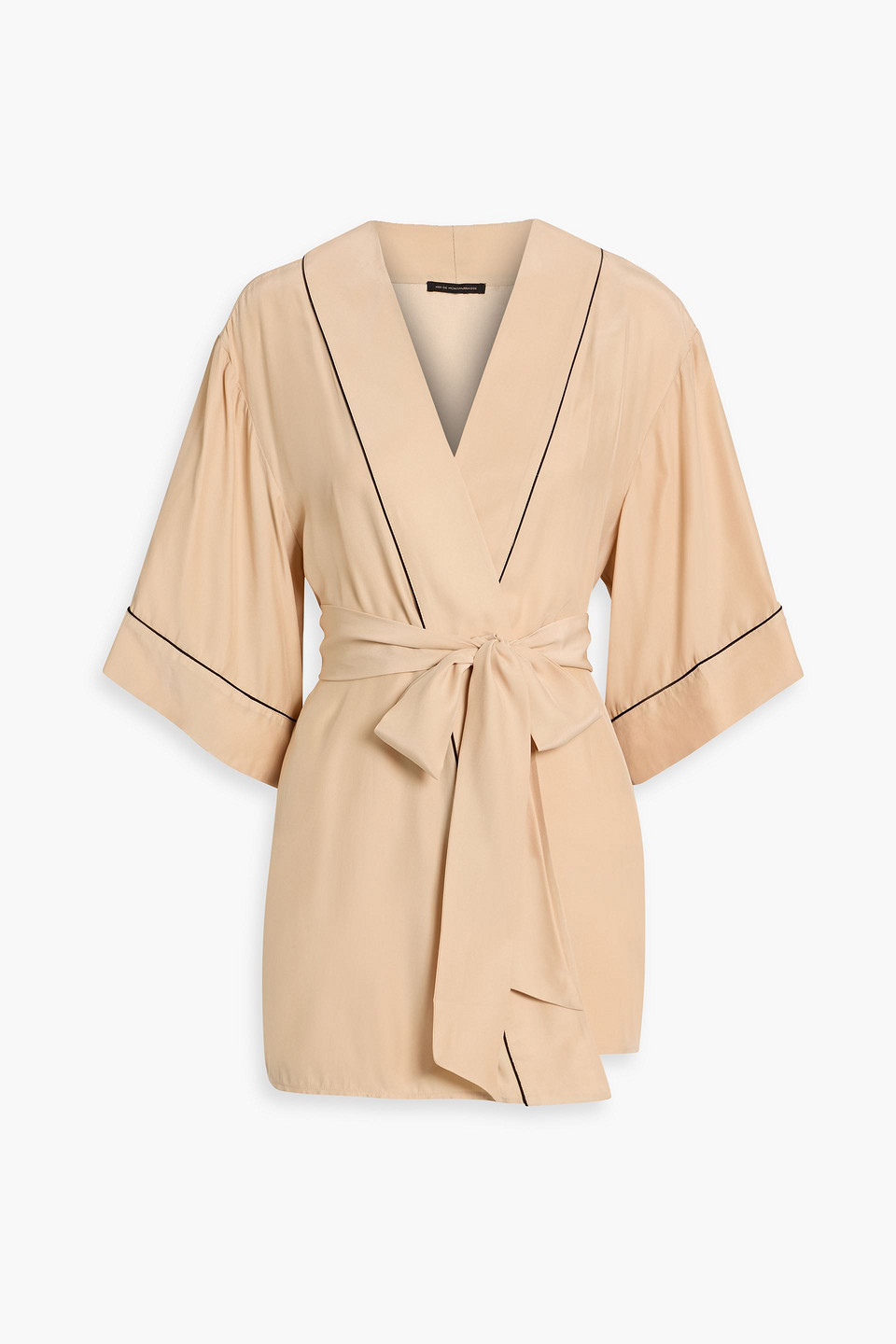 kiki de montparnasse - silk robe - neutral - xs