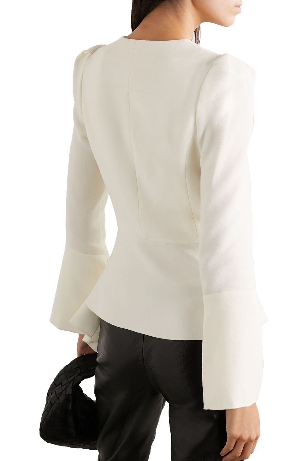 ROLAND MOURET Noto asymmetric wool-crepe jacket