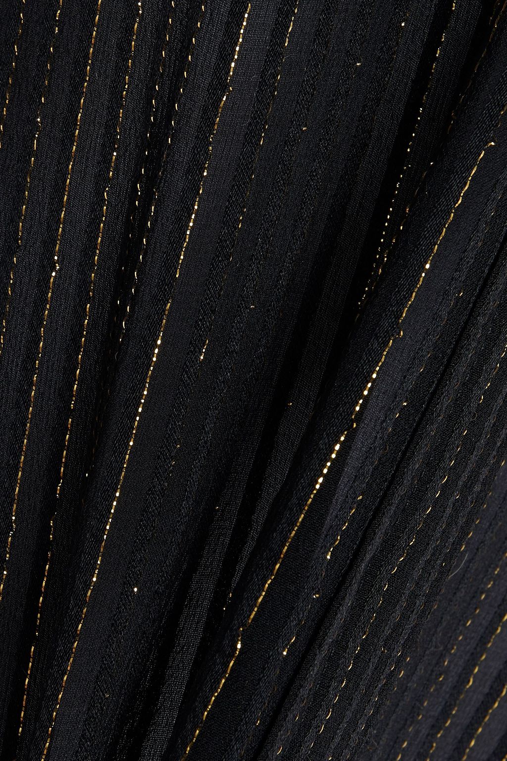 NILI LOTAN Metallic striped silk-blend chiffon shirt