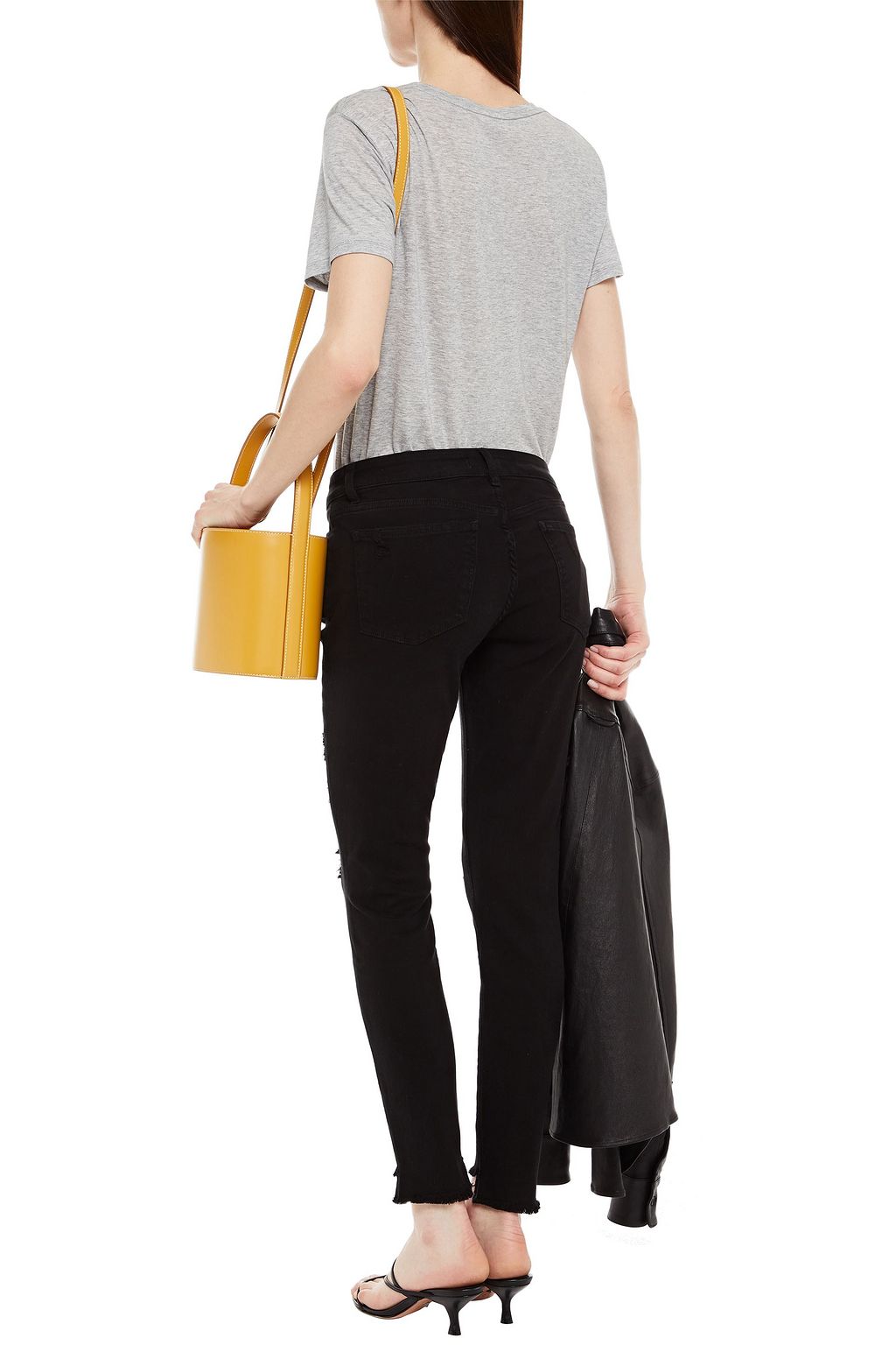 DL1961 Distressed mid-rise skinny jeans