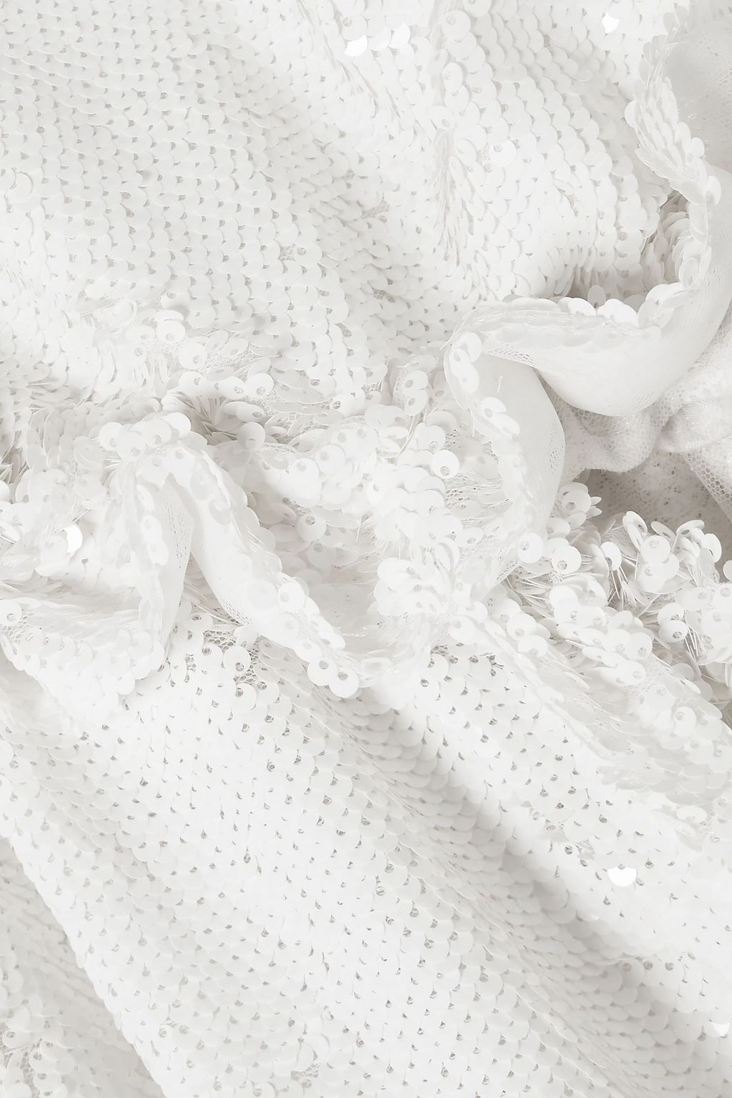 SIMONE ROCHA Gathered cutout sequined tulle midi skirt