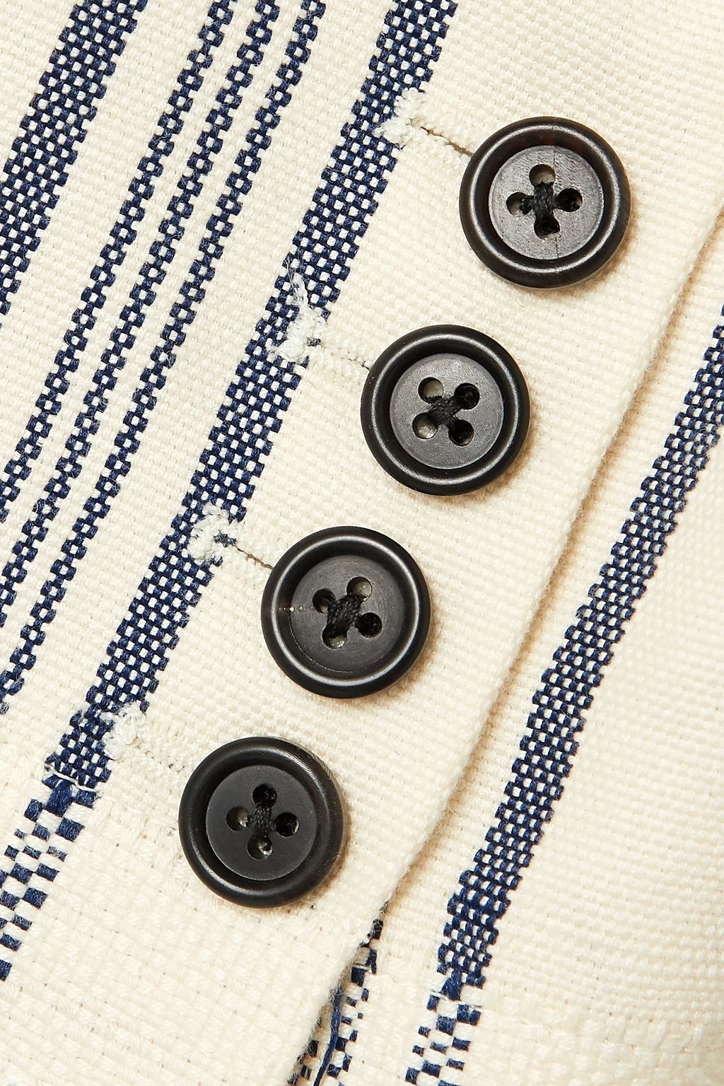 MONSE Paneled striped cotton-blend canvas and linen-blend blazer