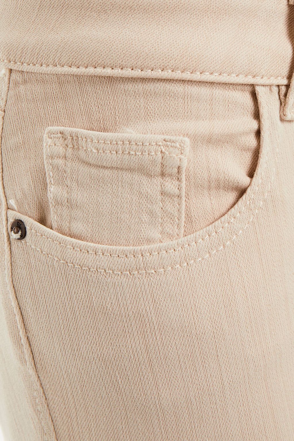 DL1961 Florence cropped frayed mid-rise skinny jeans