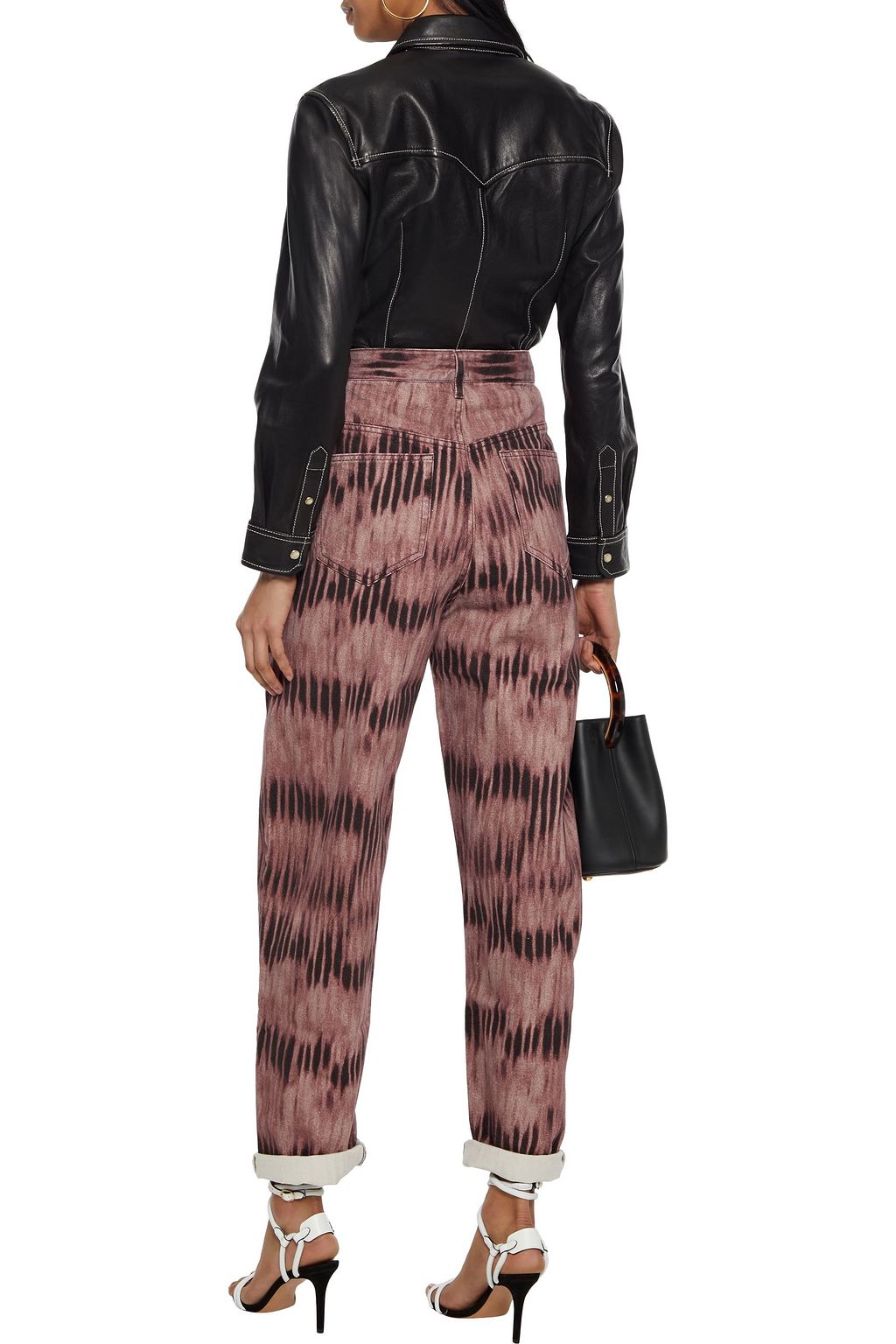 ISABEL MARANT Dorsya tie-dyed high-rise straight-leg jeans