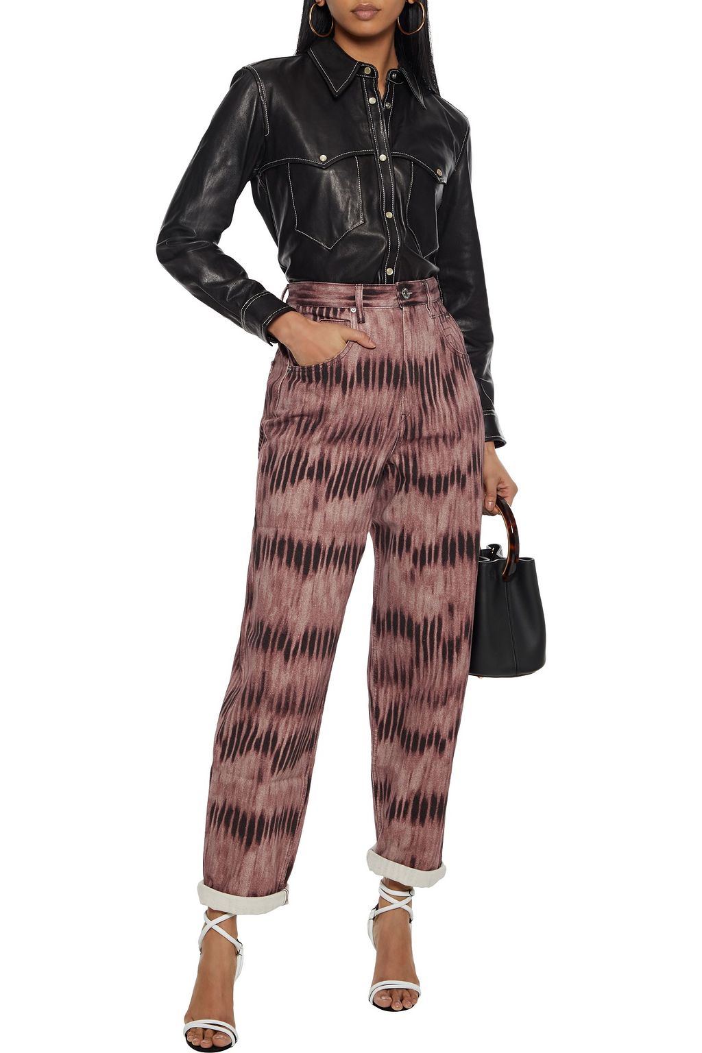 ISABEL MARANT Dorsya tie-dyed high-rise straight-leg jeans