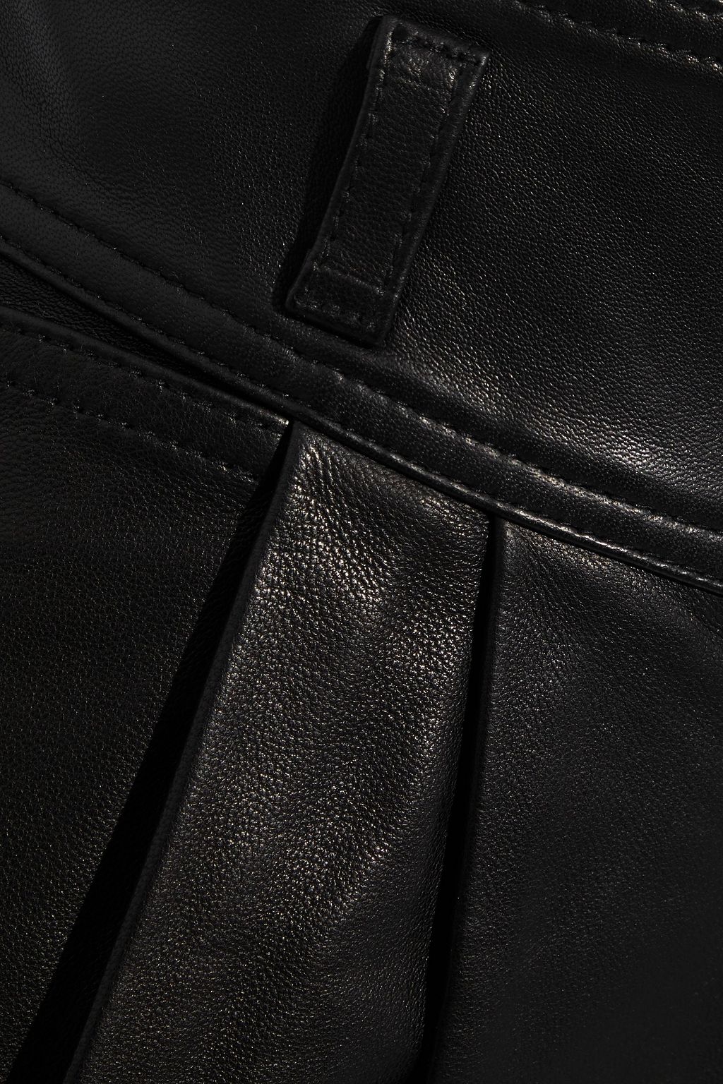 IRO Lydma pleated leather shorts