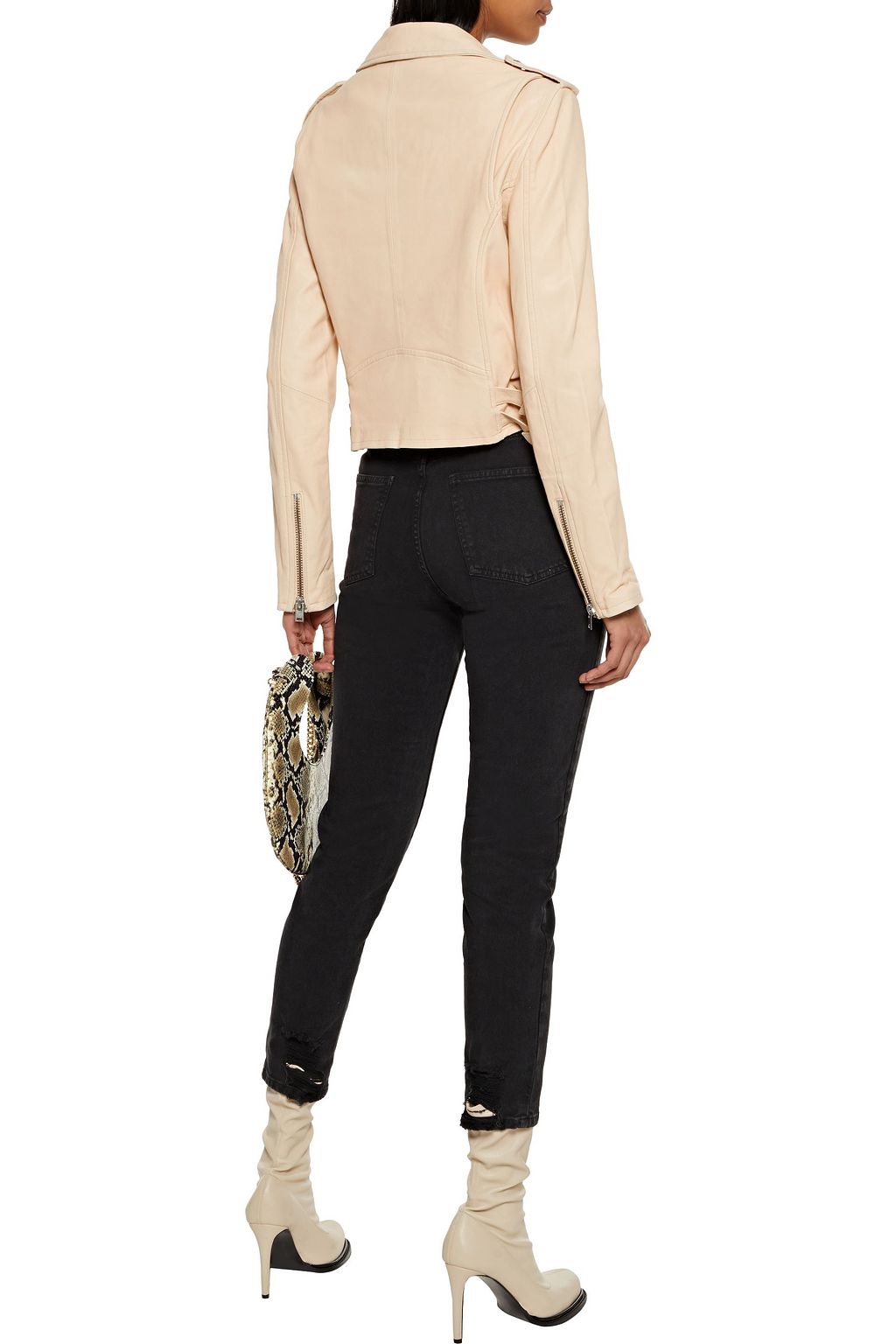 IRO Sorbon cropped distressed high-rise skinny jeans