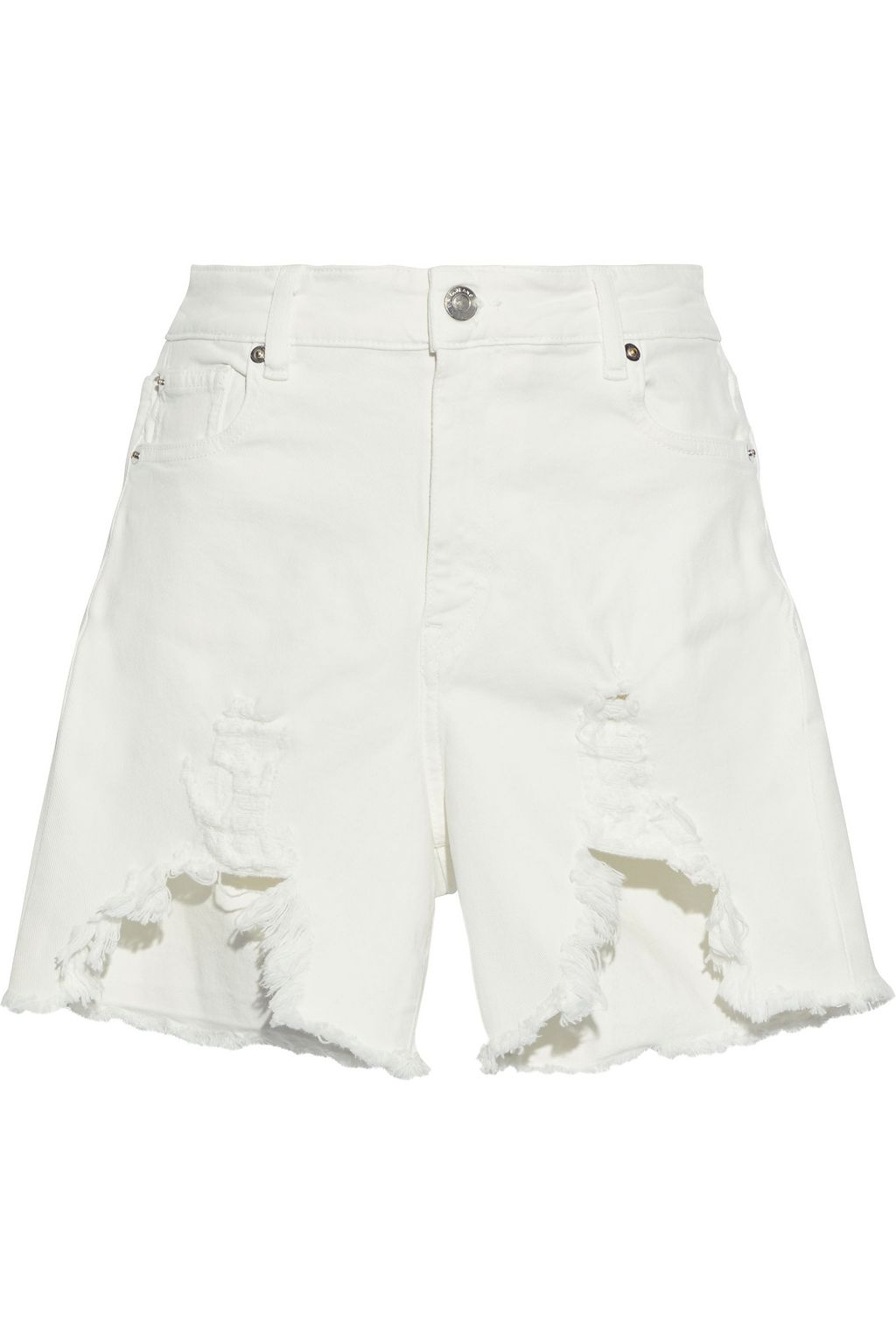 White destroyed denim shorts Clearance