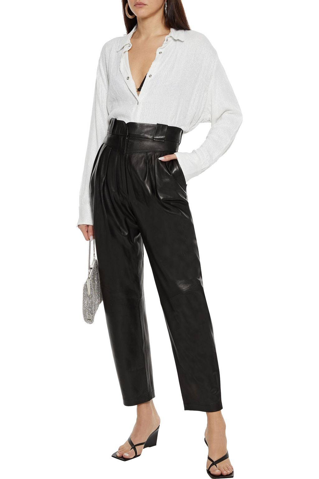 IRO Zuko sequined chiffon shirt