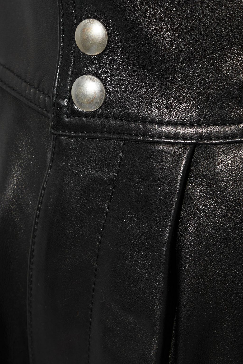 IRO Lydhio pleated leather tapered pants
