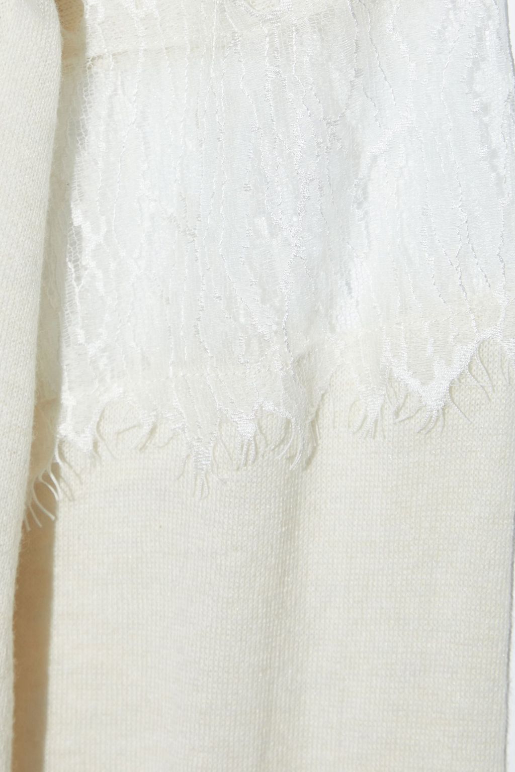 IRO Sorgues lace-trimmed cotton and silk-blend sweater