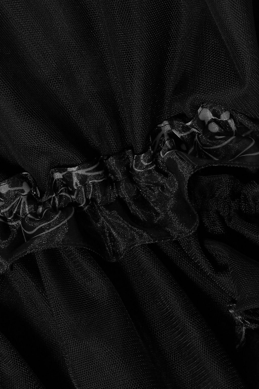 SIMONE ROCHA Ruffled printed organza-trimmed tulle skirt