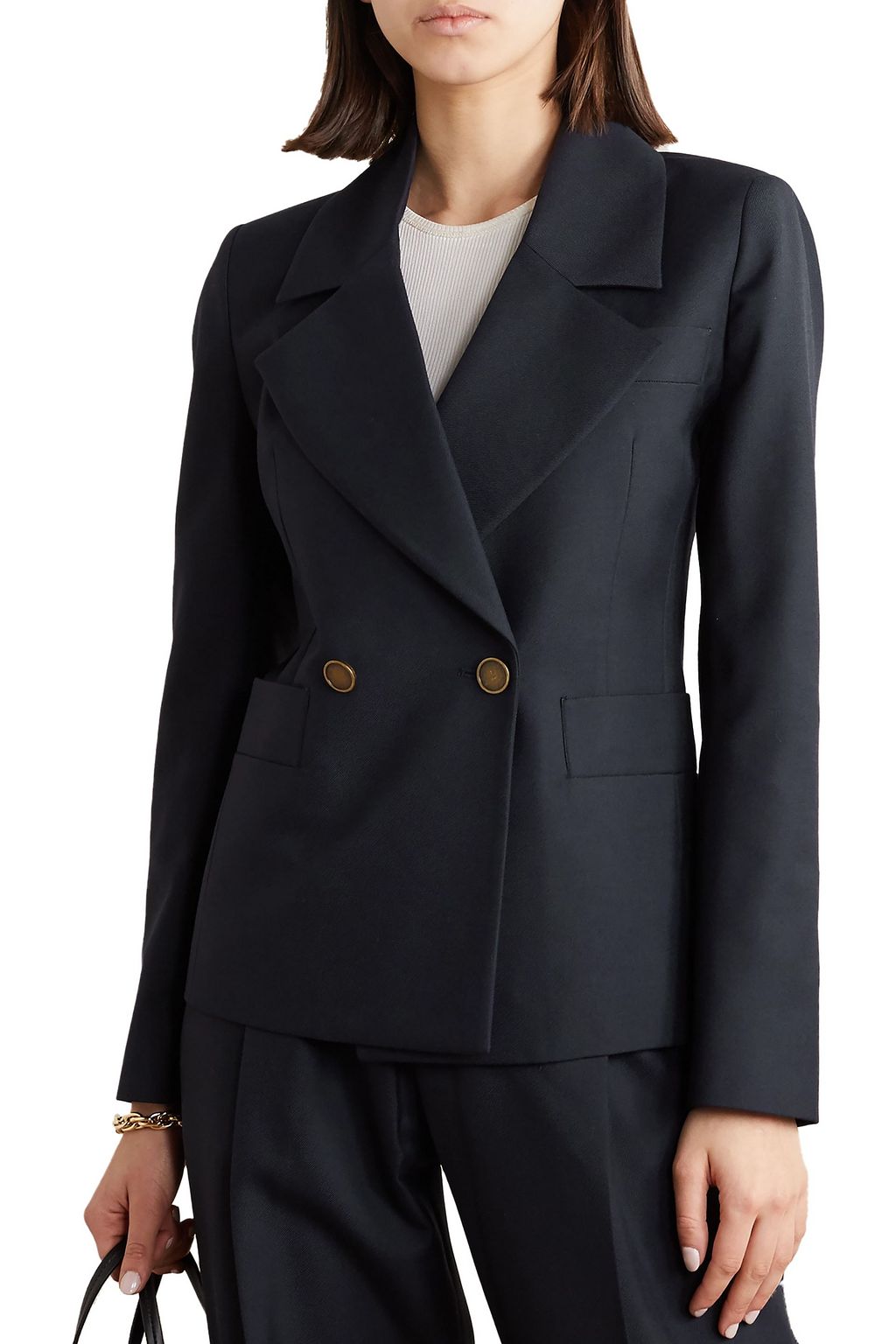 RE/DONE 80s double-breasted twill blazer