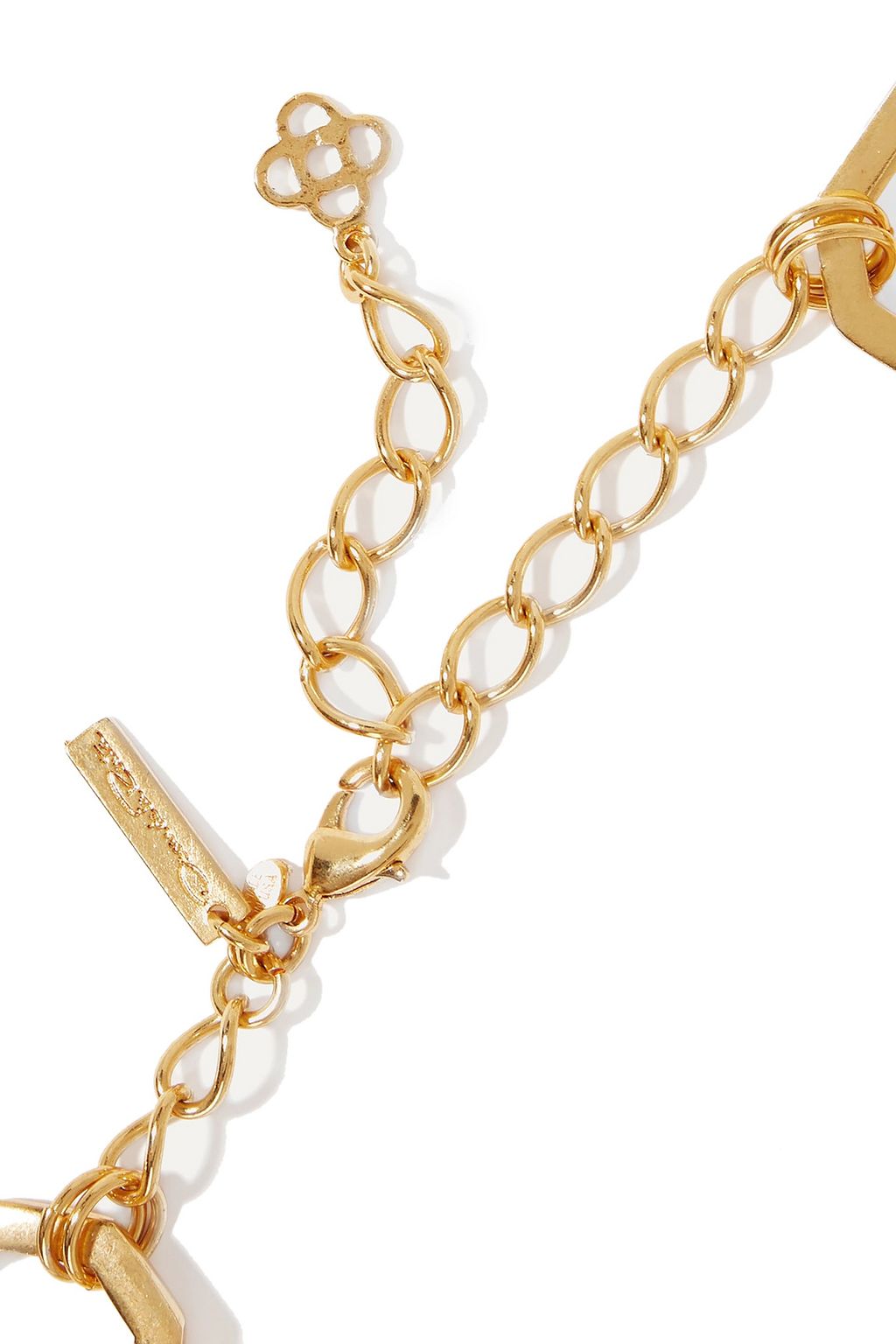 OSCAR DE LA RENTA Gold-tone carnelian necklace