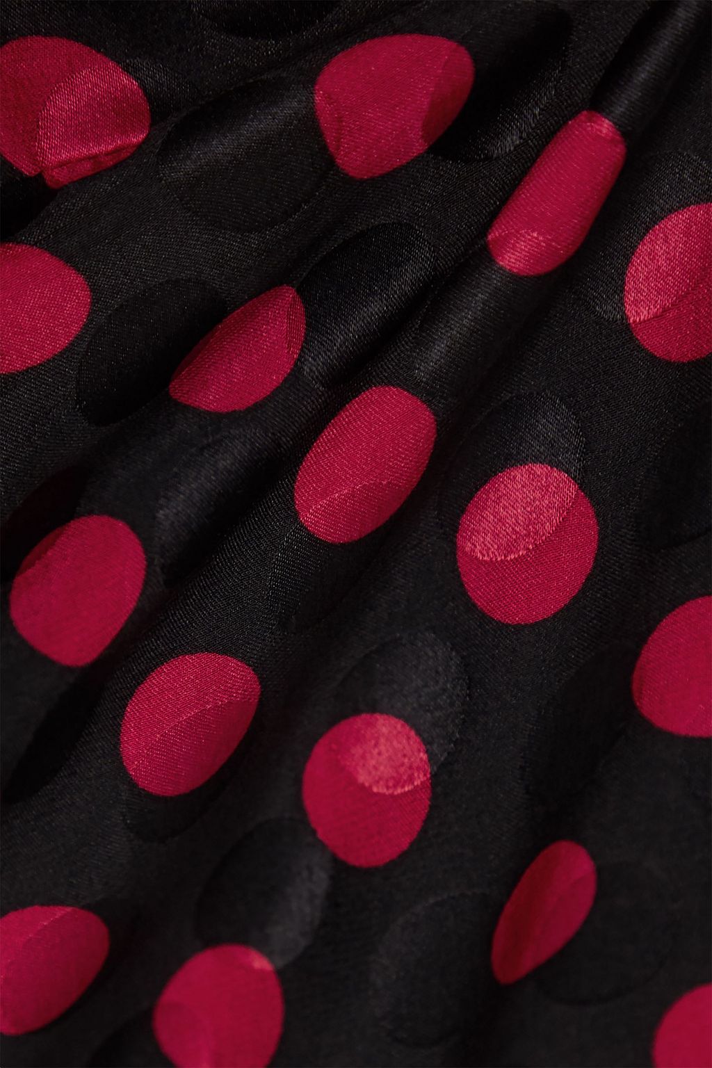 RE/DONE Polka-dot silk-satin jacquard wrap mini dress