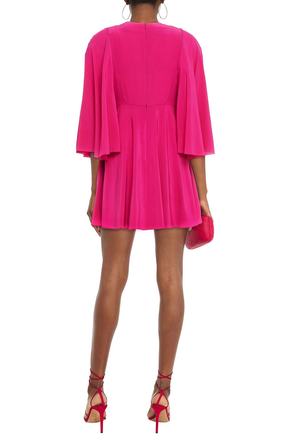 VALENTINO GARAVANI Ruffled silk crepe de chine mini dress