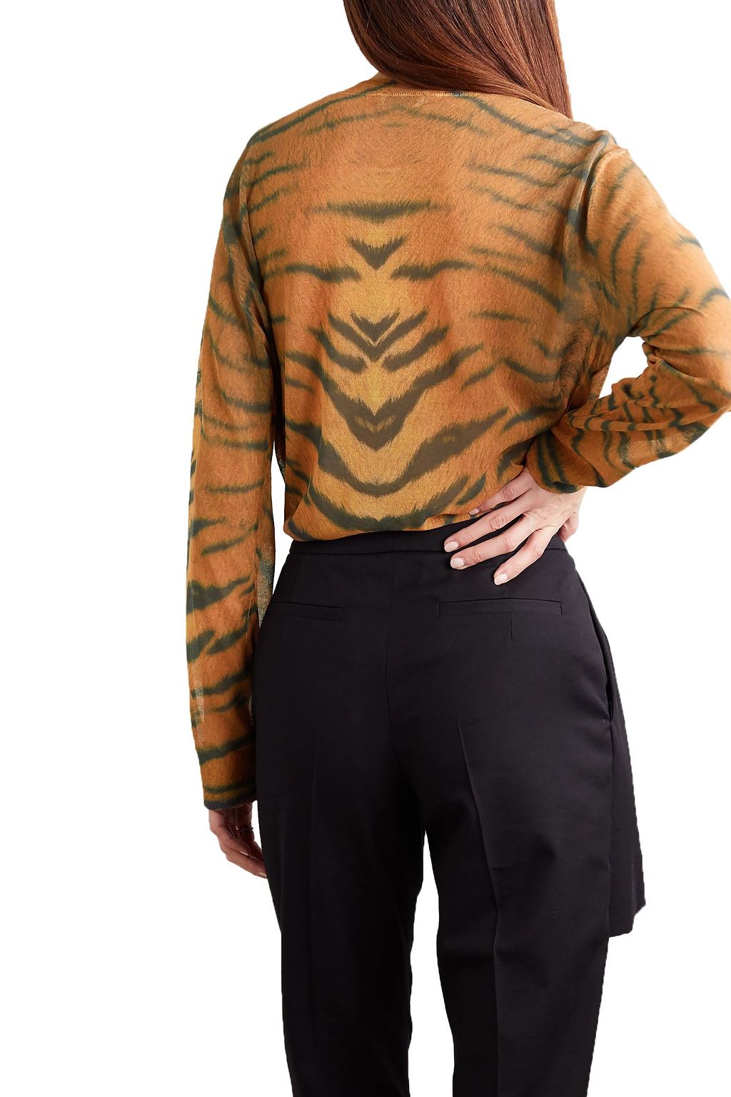 DRIES VAN NOTEN Leopard-print cotton-blend sweater