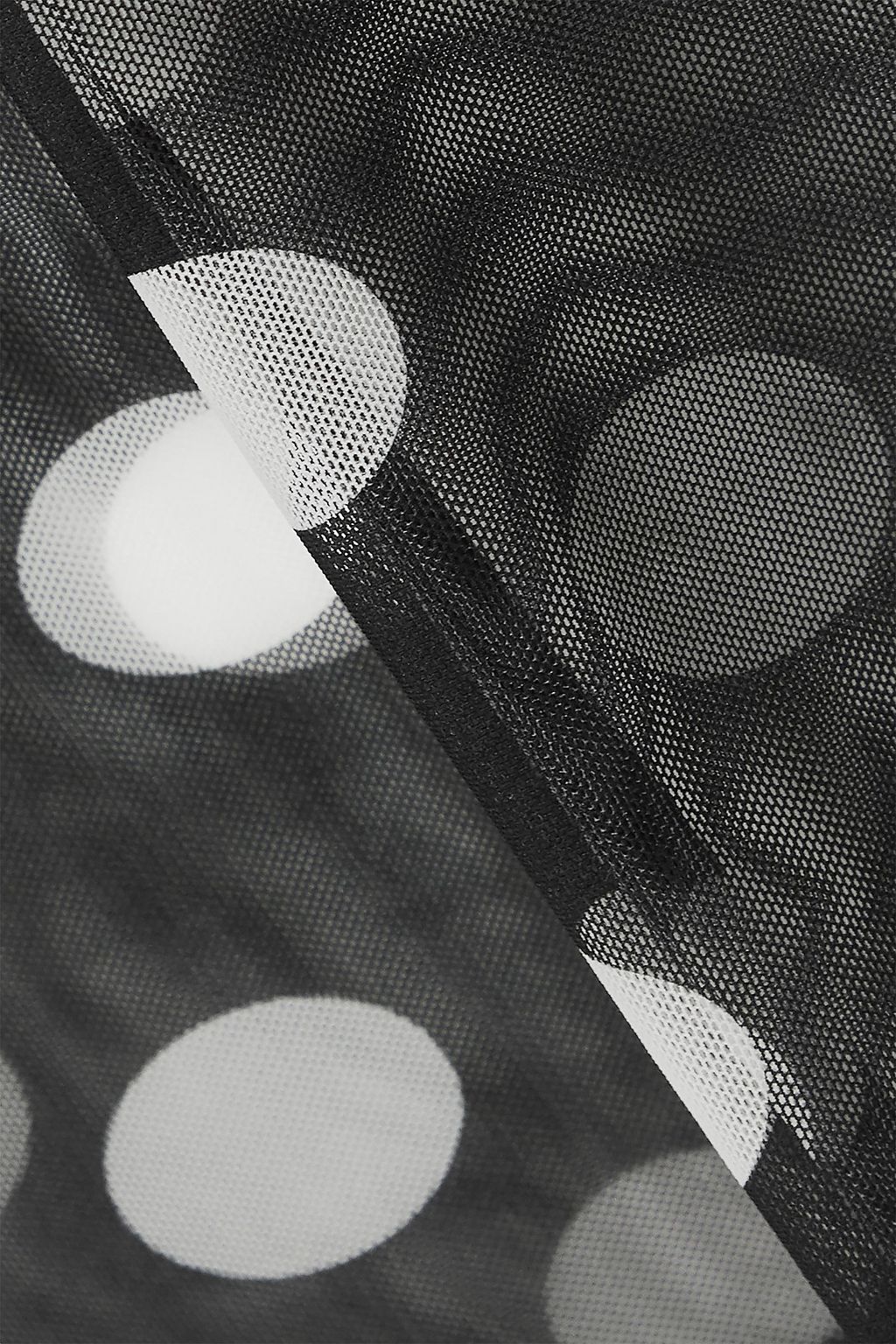 DRIES VAN NOTEN Polka-dot stretch-mesh turtleneck top
