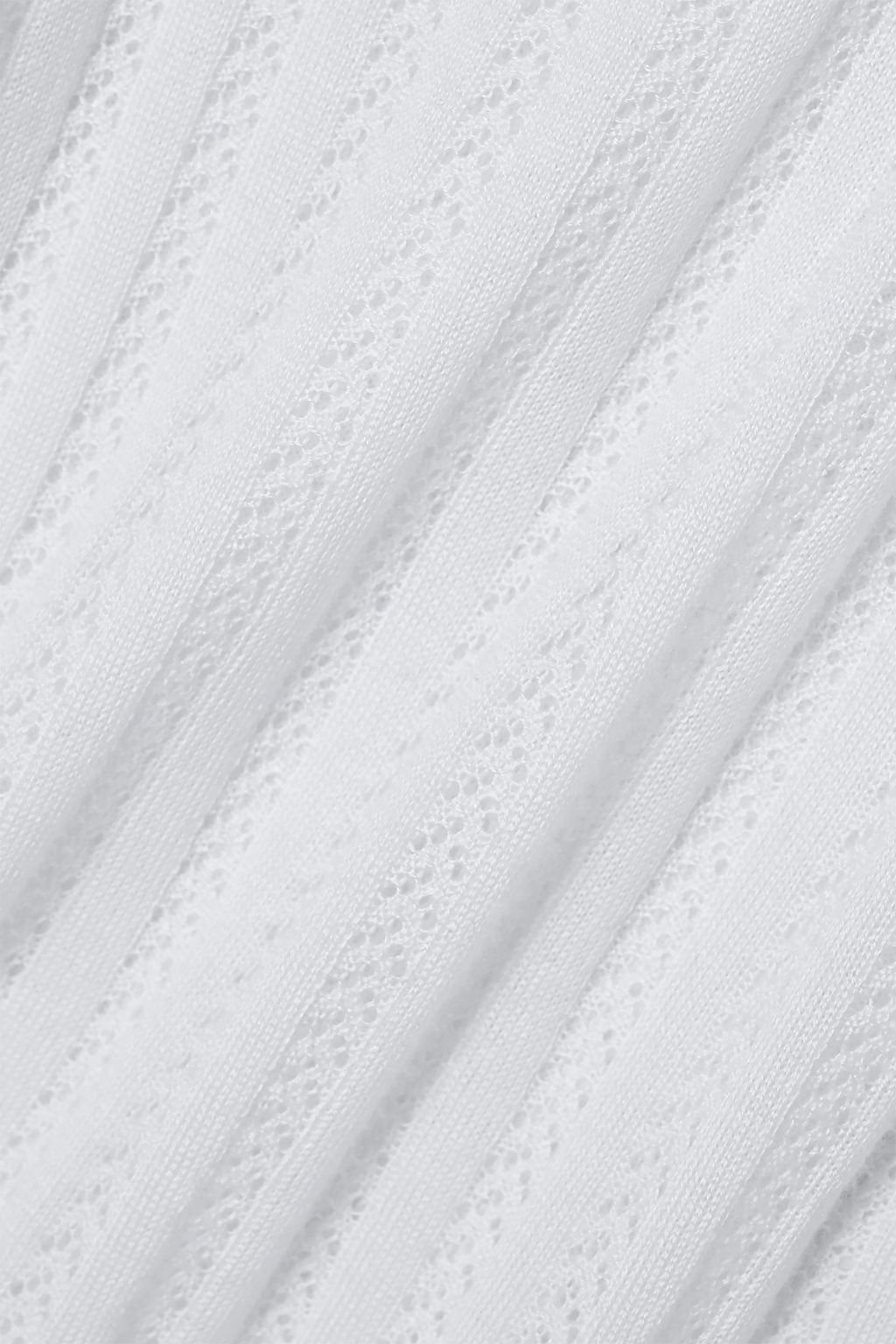 GABRIELA HEARST Collins ribbed pointelle-knit cashmere and silk blend top