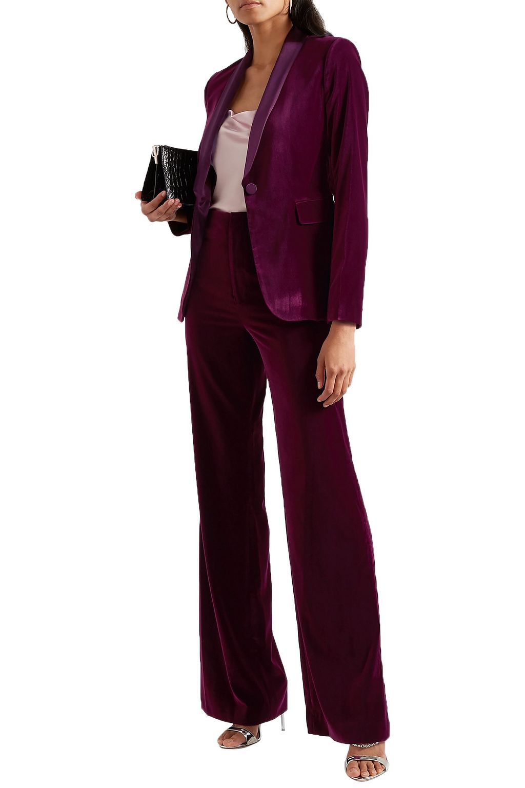 ALICE + OLIVIA Lorinda velvet wide-leg pants